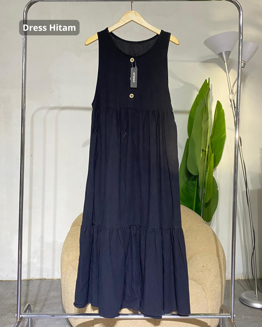Dress wanita jumpsuit overal linen angle 02