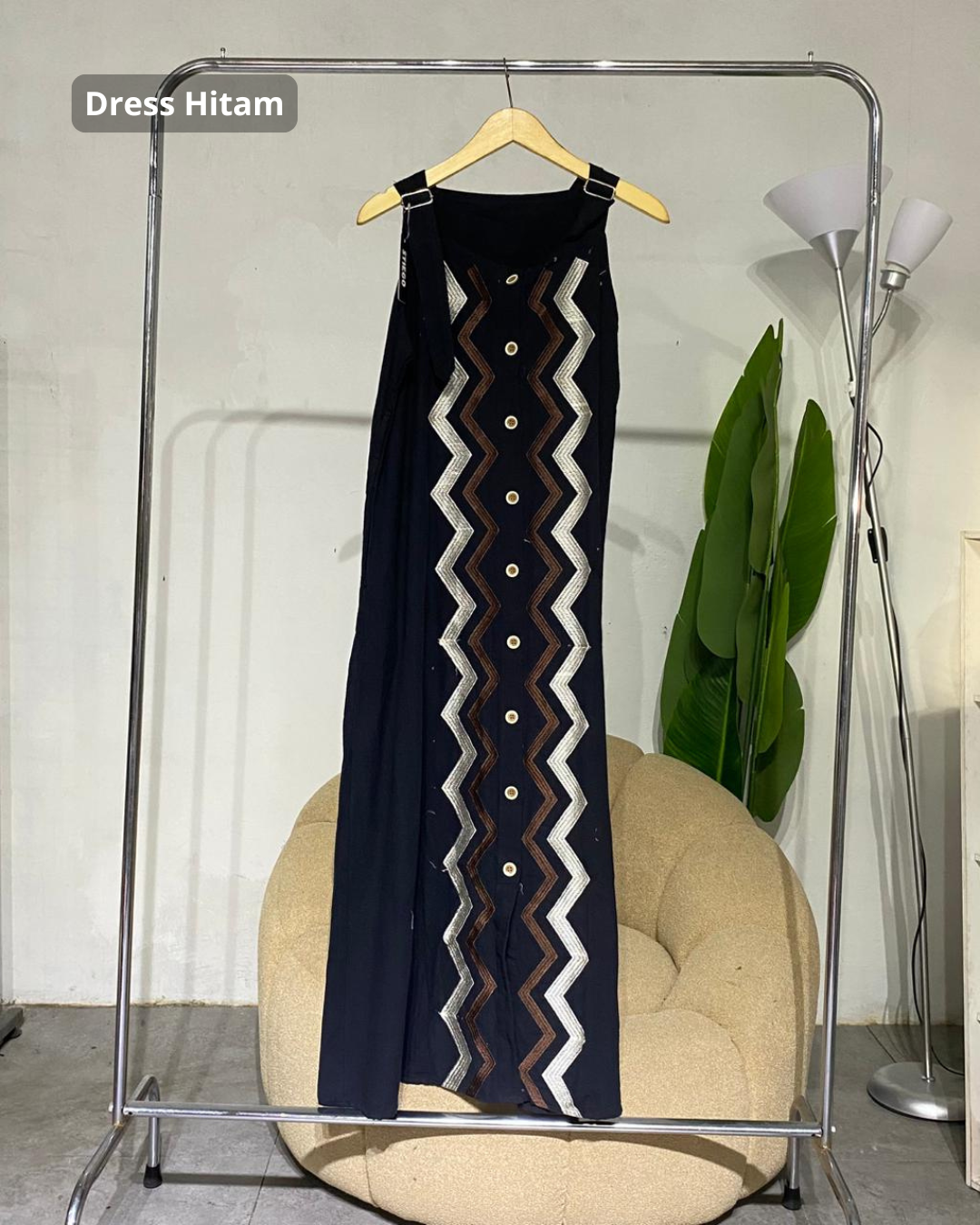 Dres wanita jumpsuit overal linen angle 05