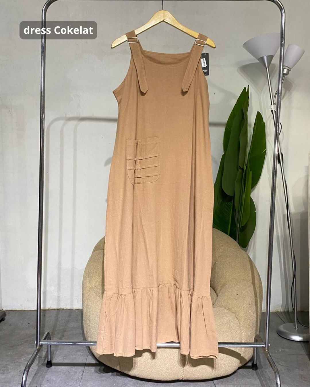 Dres wanita jumpsuit overal linen angle 06