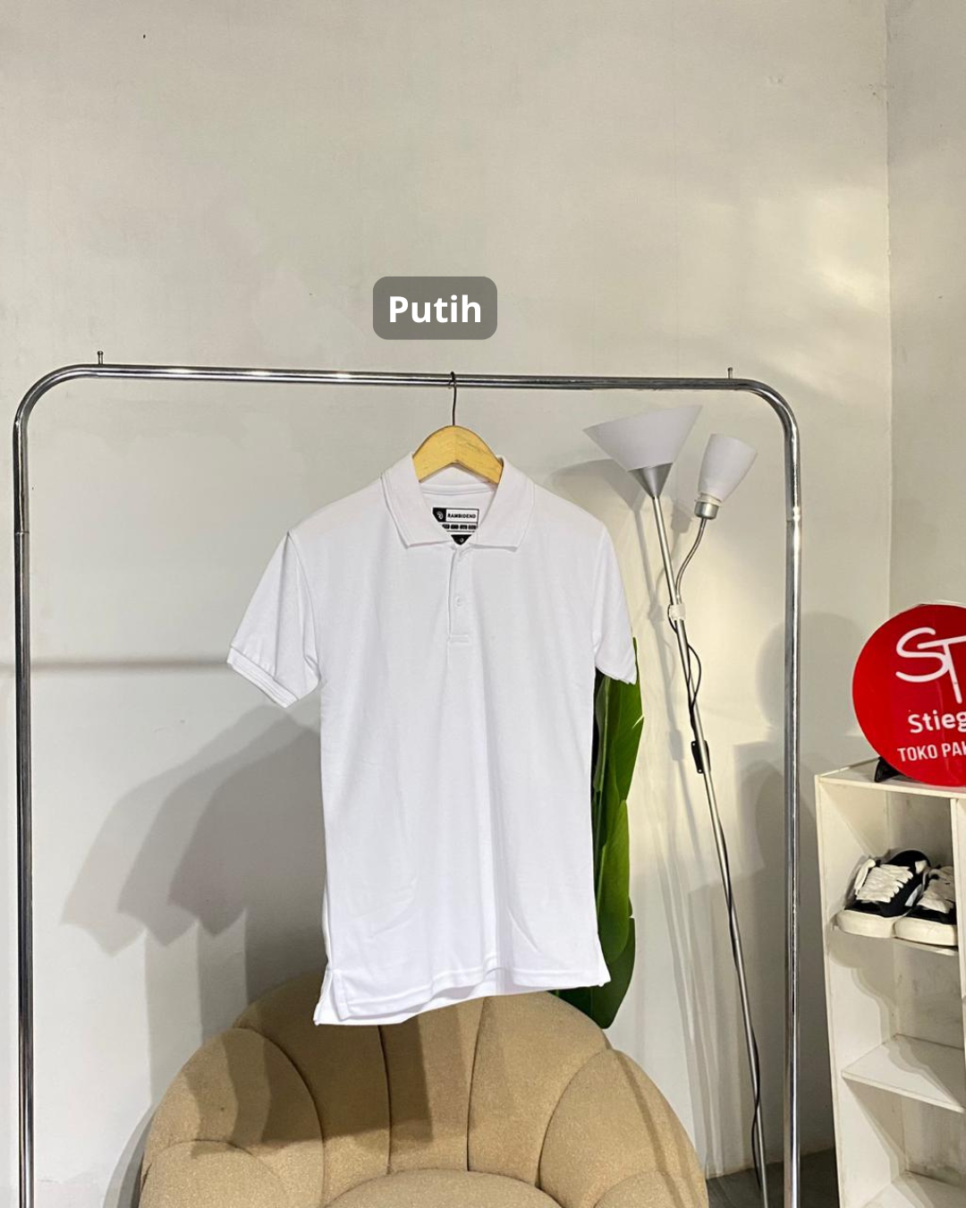 Atasan kaos polo rambidend pria lengan pendek