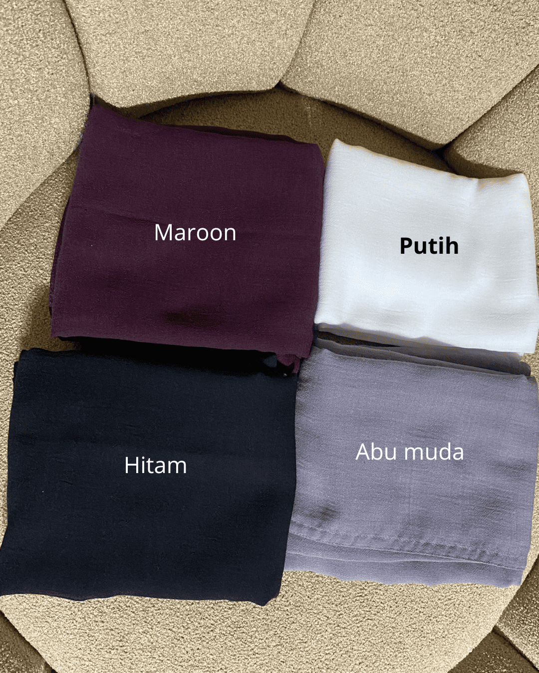 Hijab wanita Pashmina Voile Arabian Double Stitch
