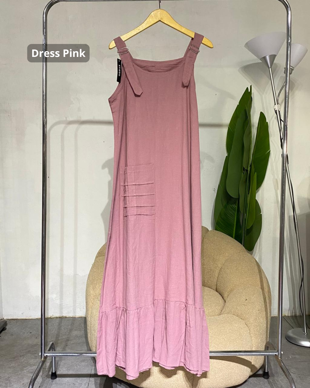 Dres wanita jumpsuit overal linen angle 06