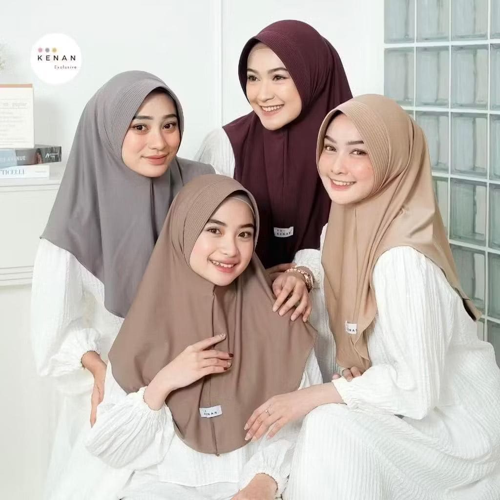 Hijab wanita kenan dzevada instan bergo pet size m