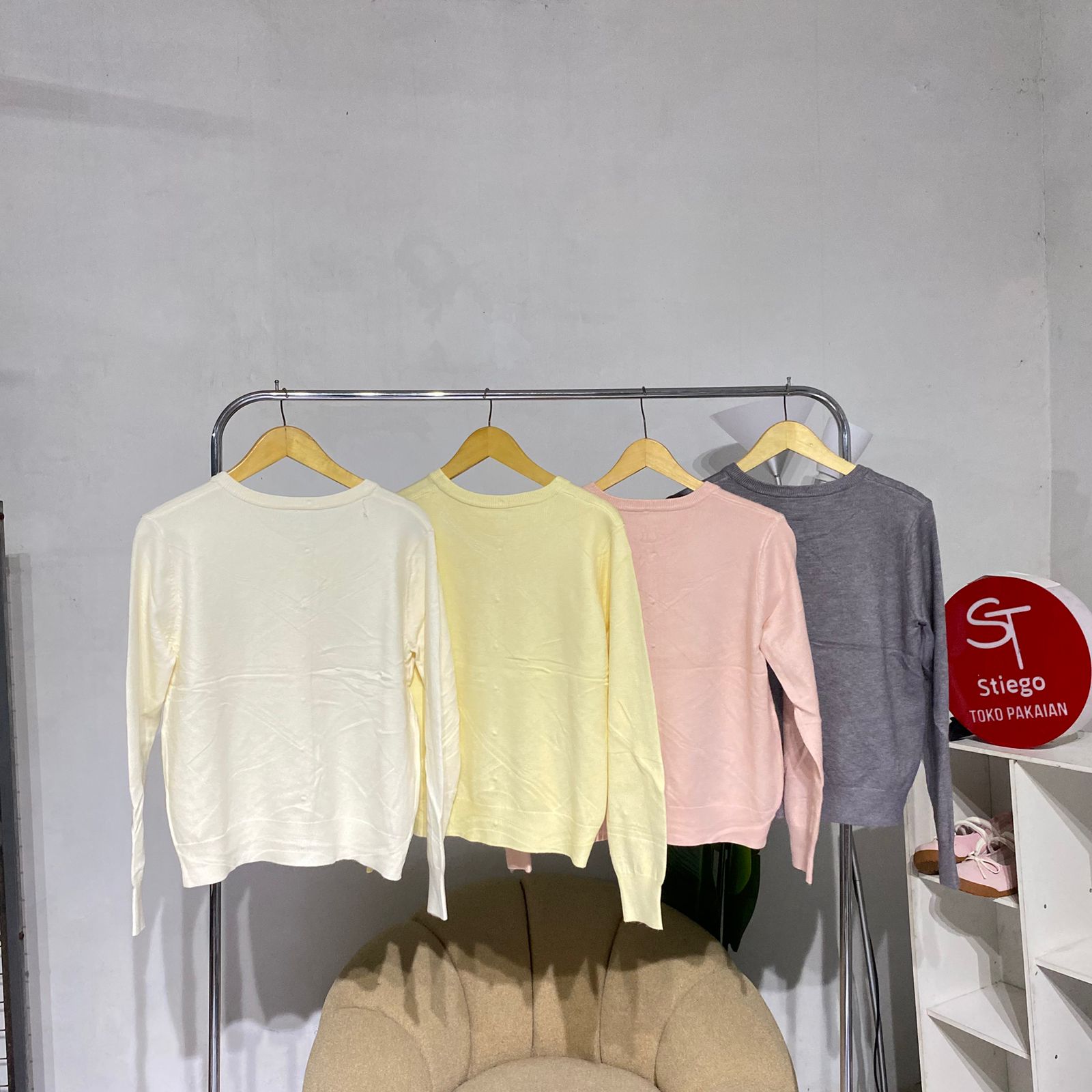 Atasan knit cardigan sweater zauza