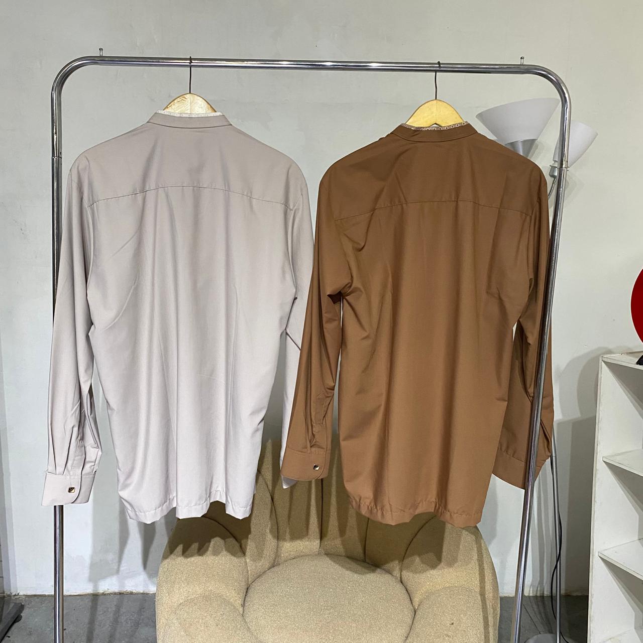 Kemeja pria koko tob new  muslim pria  lengan panjang