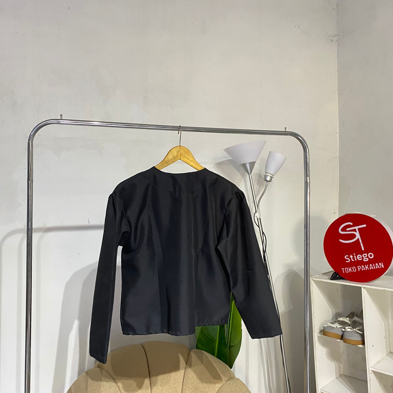 Atasan wanita blazer twill ( L )