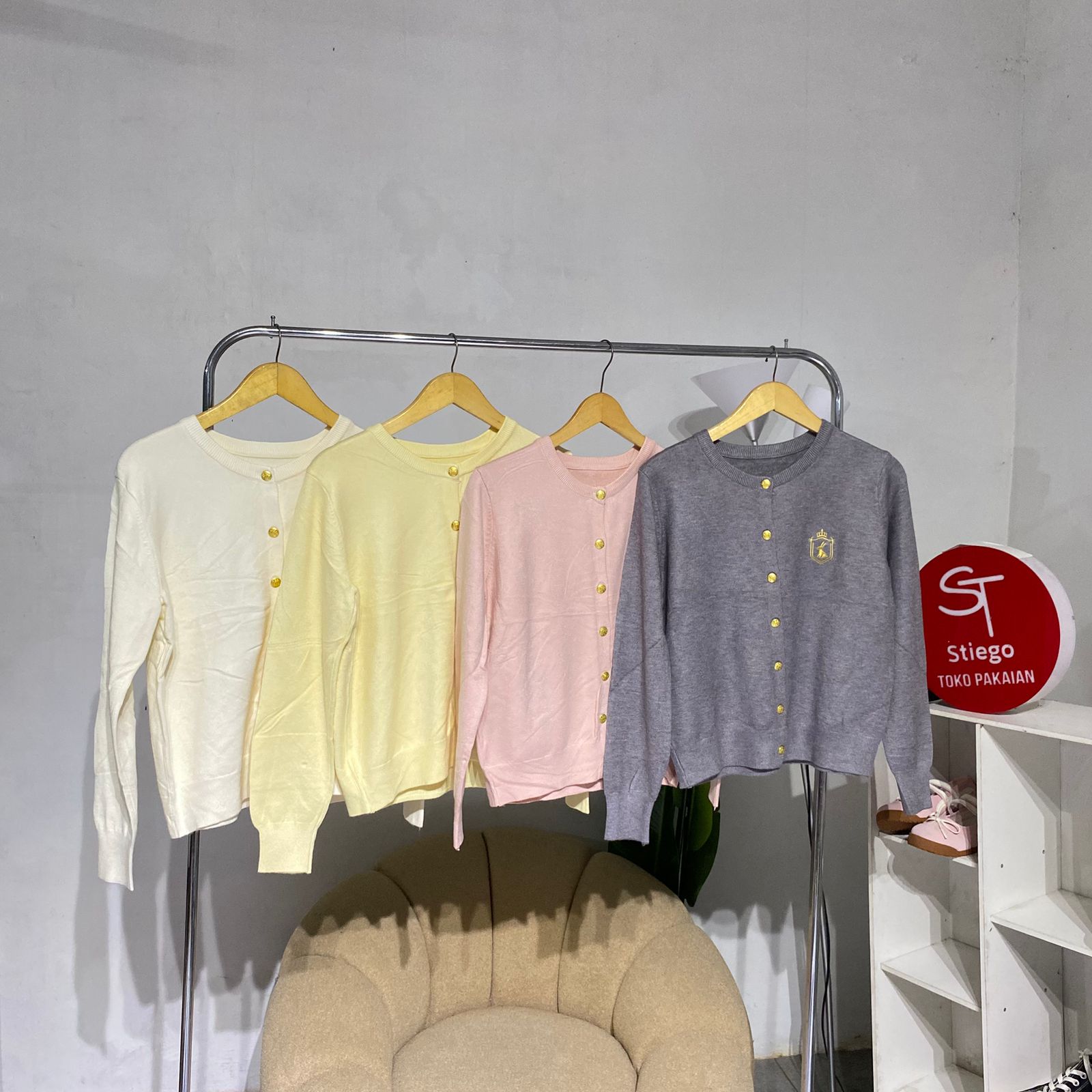Atasan knit cardigan sweater zauza