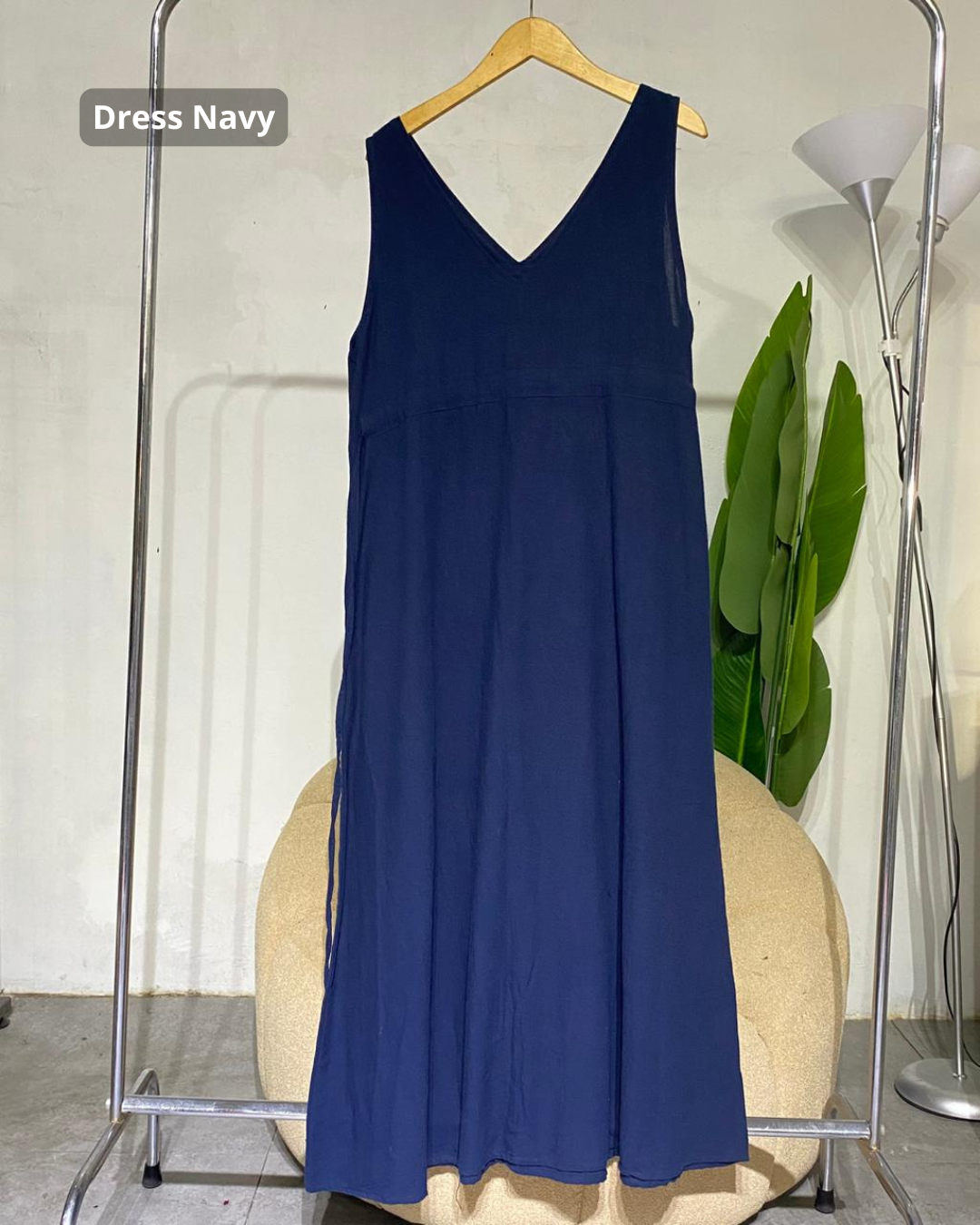 Dress wanita jumpsuit overal linen angle 08