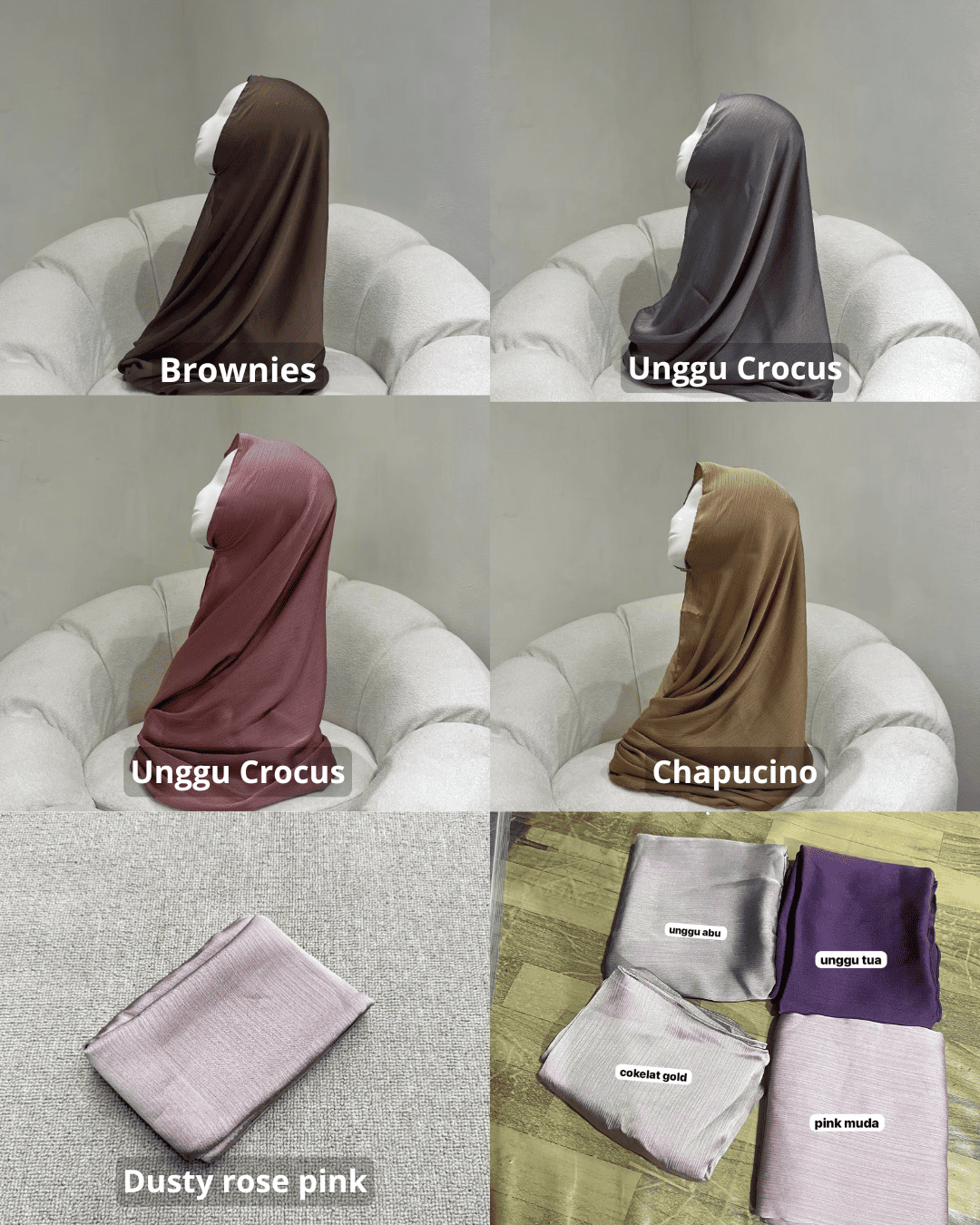 Hijab Pashmina Premium satin slik Malay