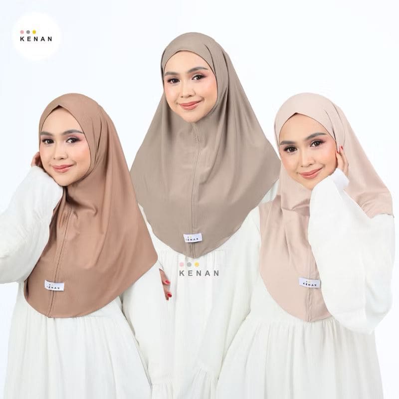 Hijab wanita kenan clara instan bergo no pad siz m