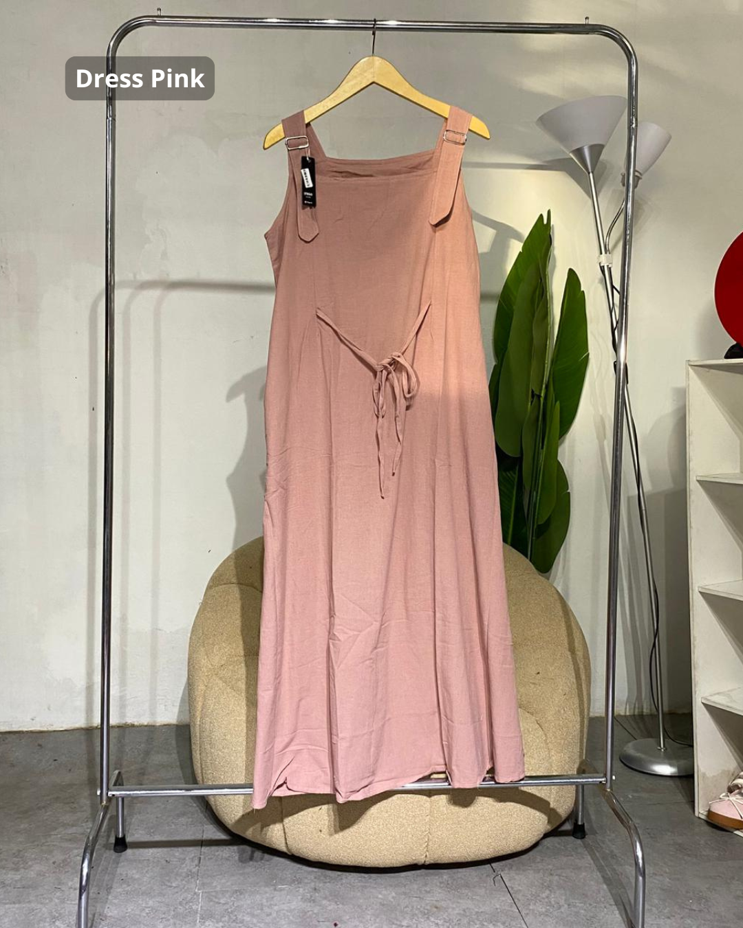 Dres wanita jumpsuit overal linen angle 01