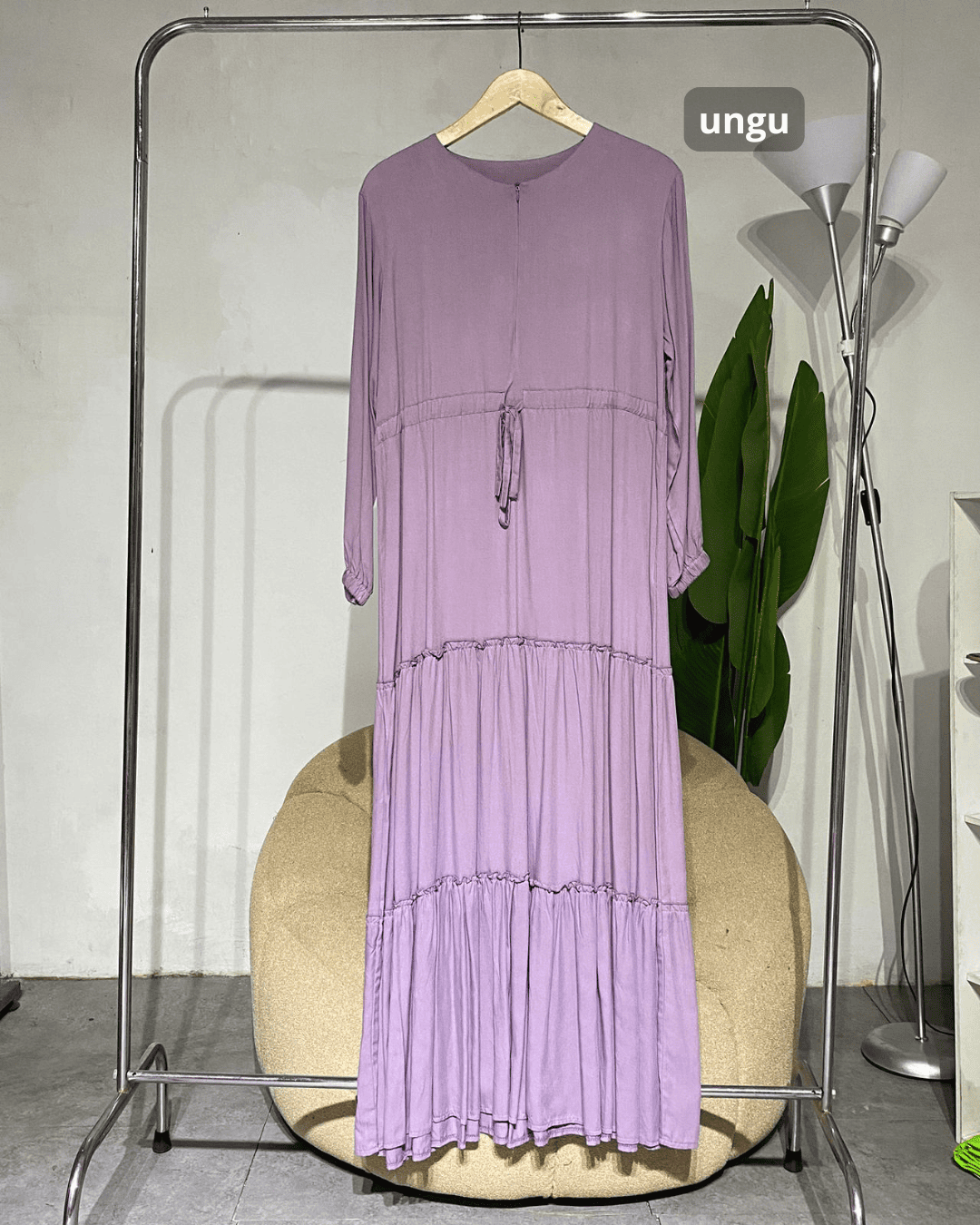 Gamis wanita Rayon  polos