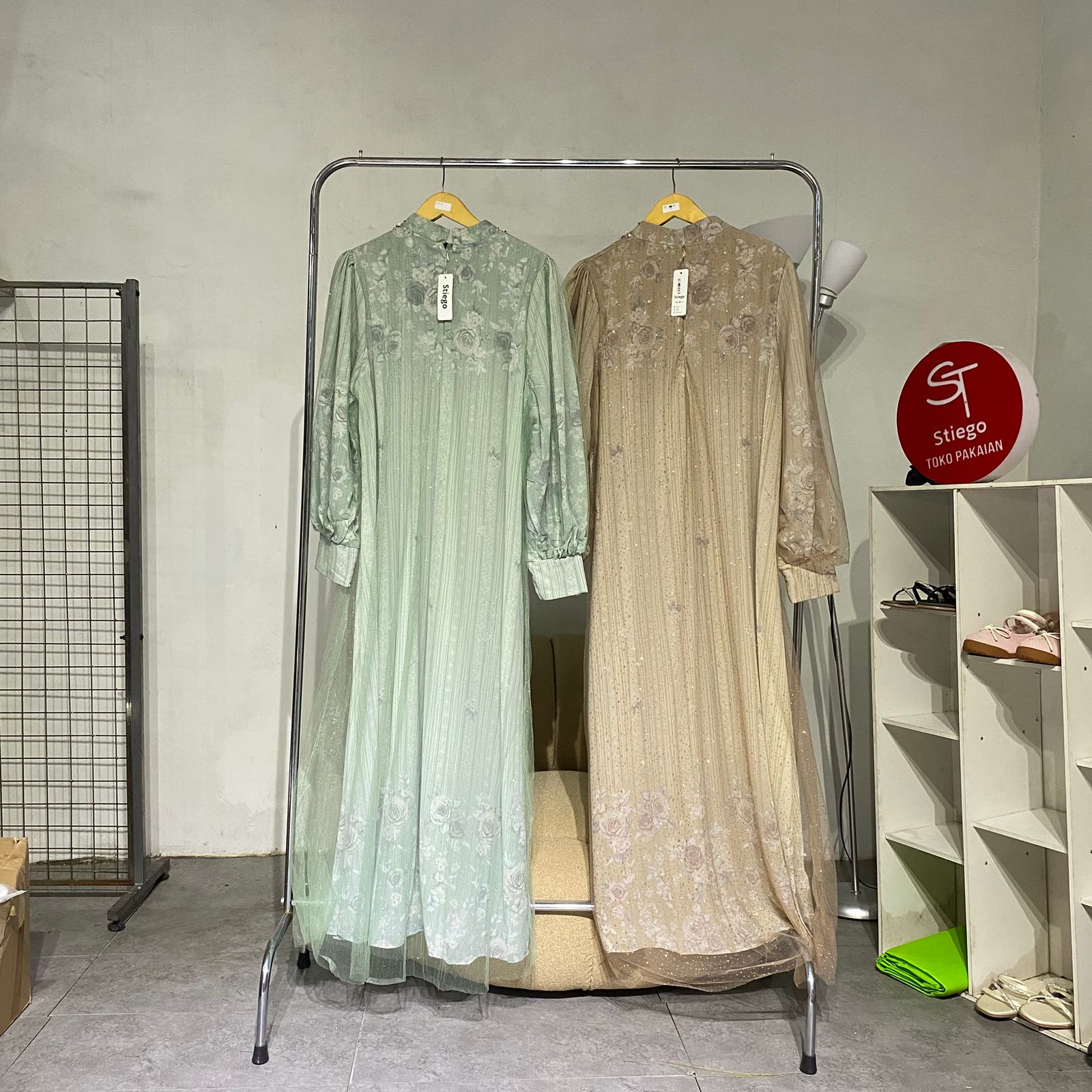 Gamis Wanita mawah  ceruty dres 01