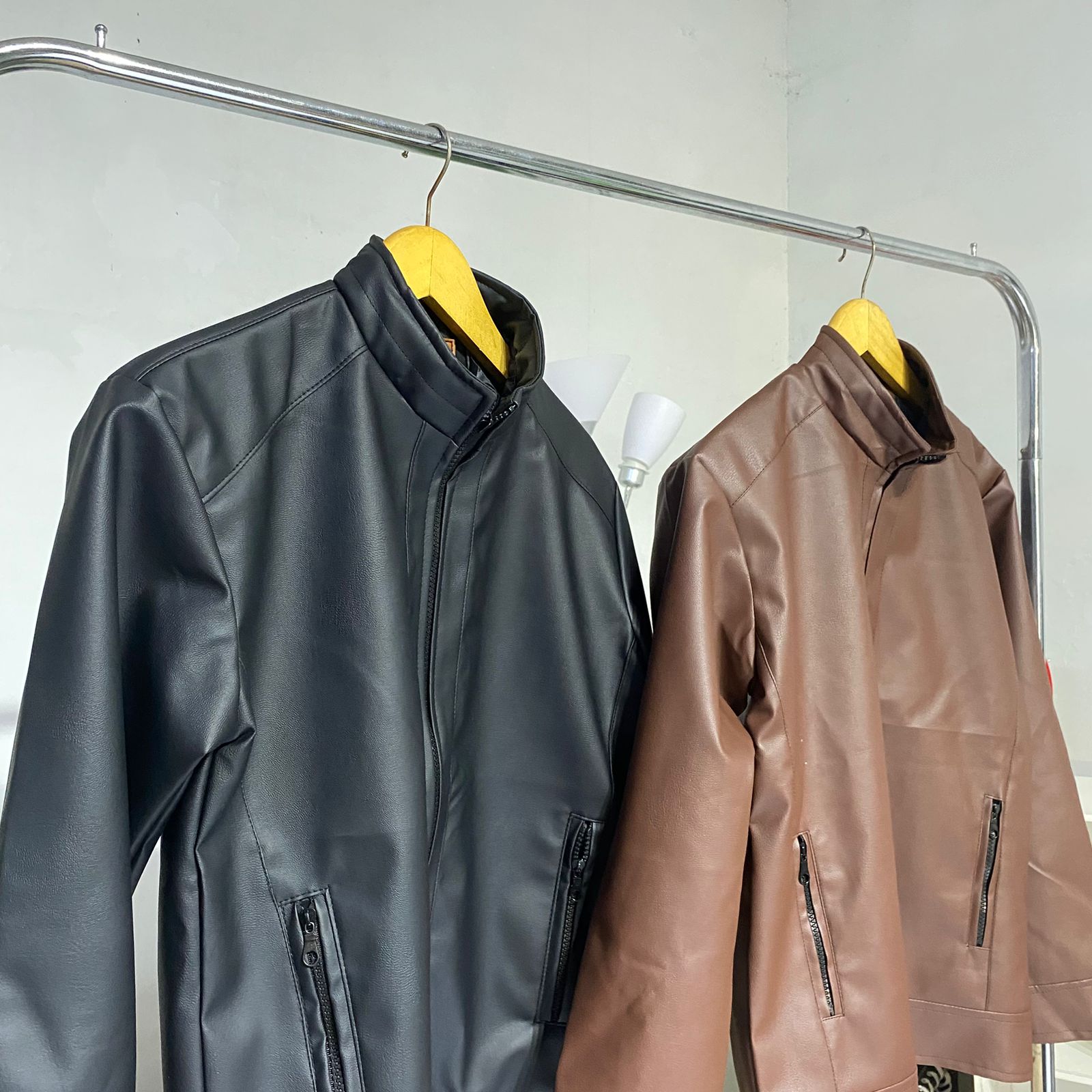 jaket semi kulit pria M-L