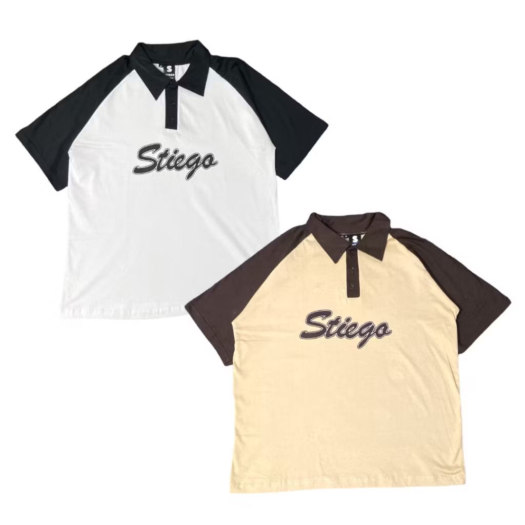 Stiego Oversize Shirt Stiego Raglan Atasan Lengan Pendek Polo T Shirts