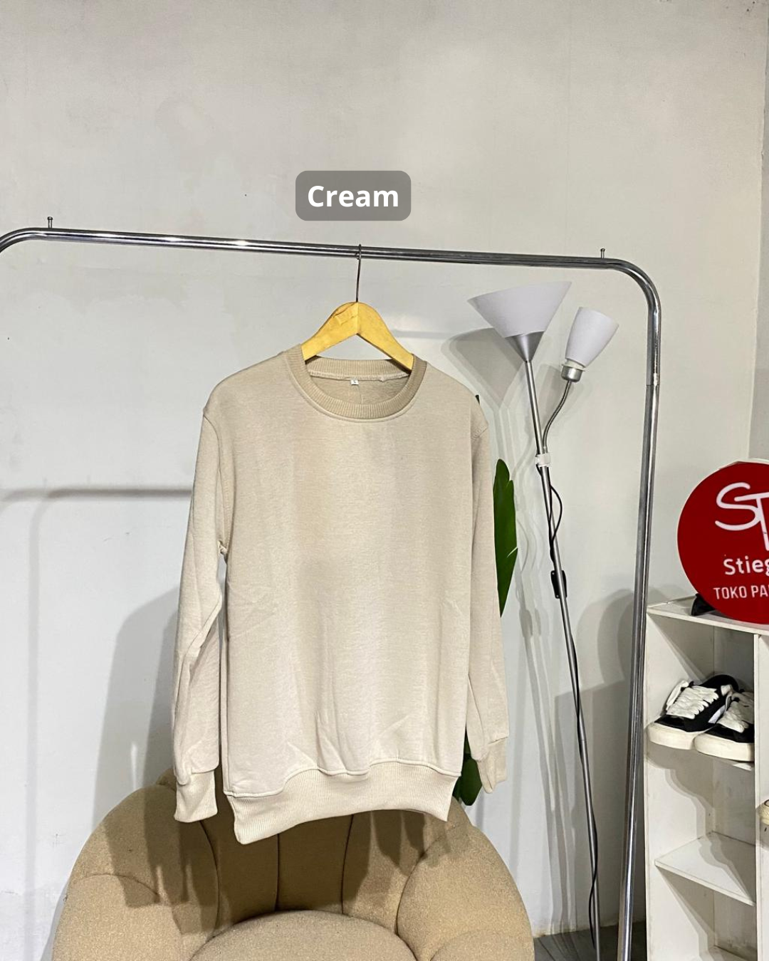 sweater crewneck polos pria