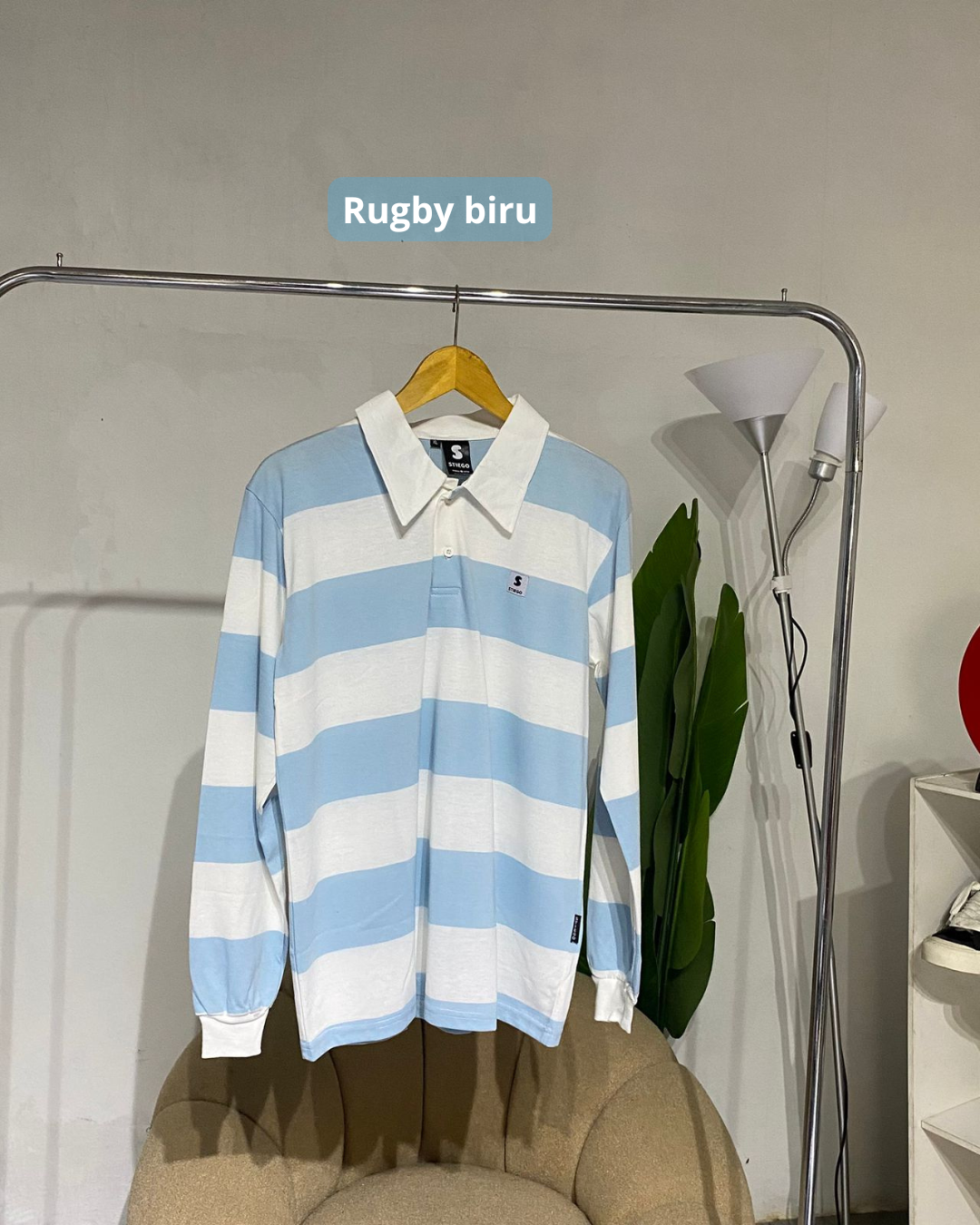 Stiego Rugby Tshirt  Polo Kaos Kerah Wanita  Lengan Panjang